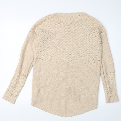 Warehouse Women's Beige Pullover Jumper, Size 8