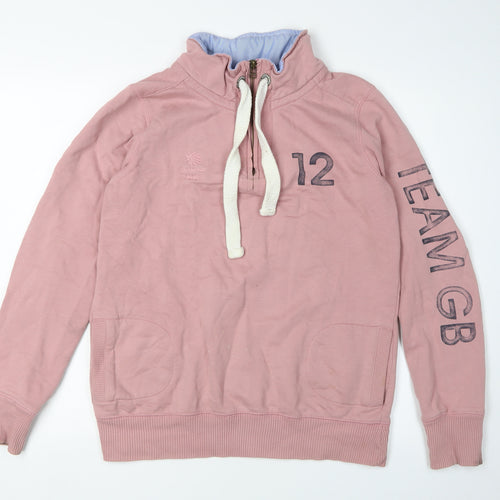 Next Women's Pink 1/4 Zip Pullover Sweatshirt Size 10