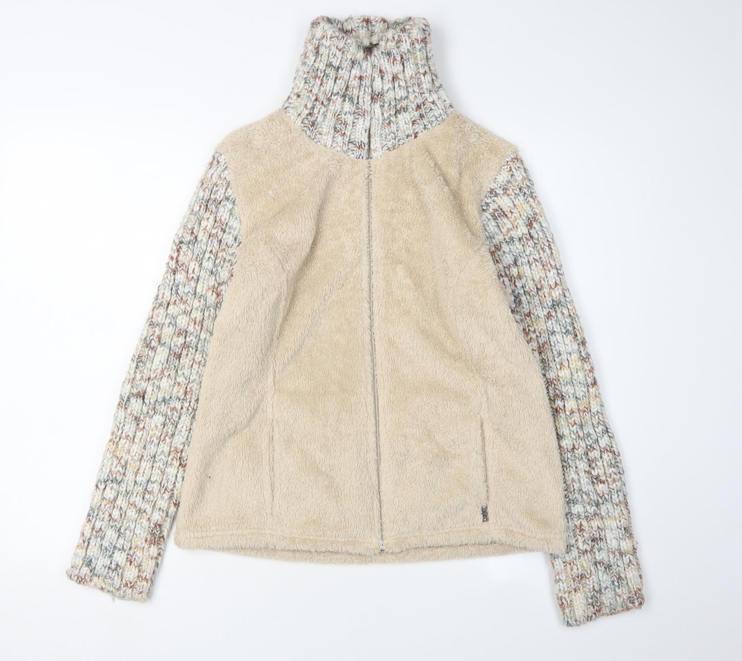 Marks and Spencer Women's Beige Mid-Length Knit Jacket M