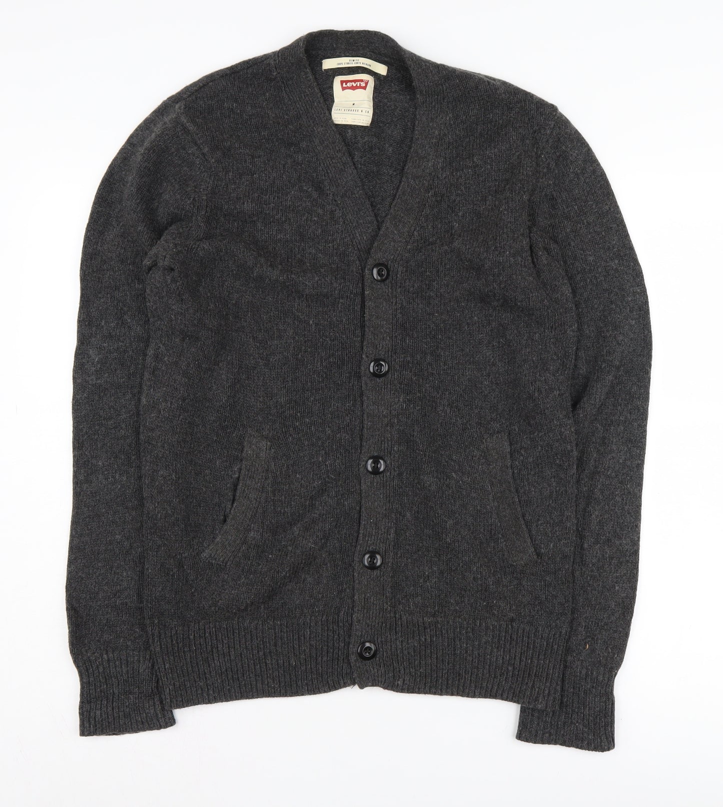 Levi's Black Cardigan V-Neck Slim Fit M
