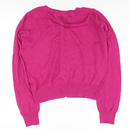 Yumi Women's Pink Cardigan, Size 10, Button Front