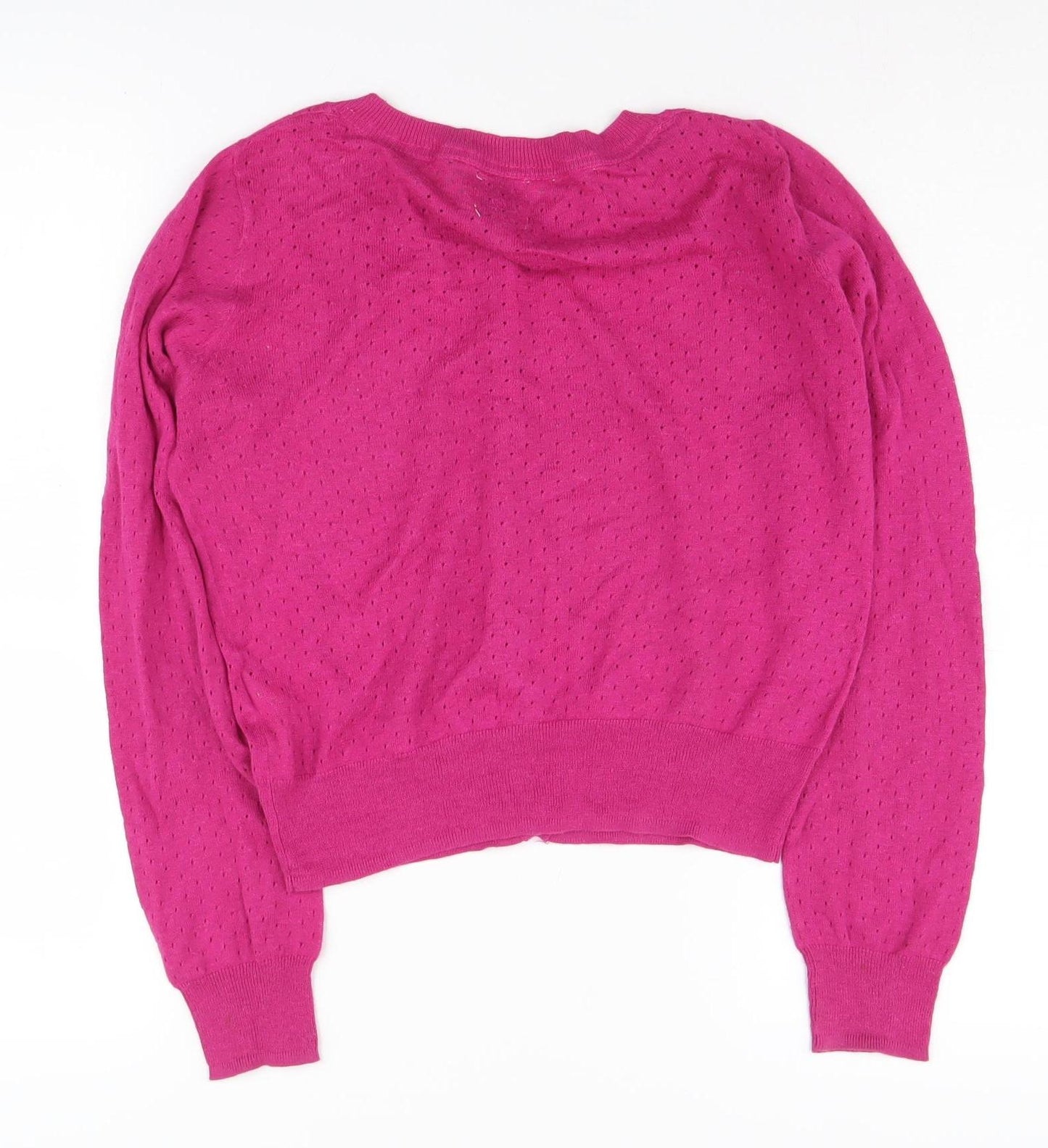 Yumi Women's Pink Cardigan, Size 10, Button Front