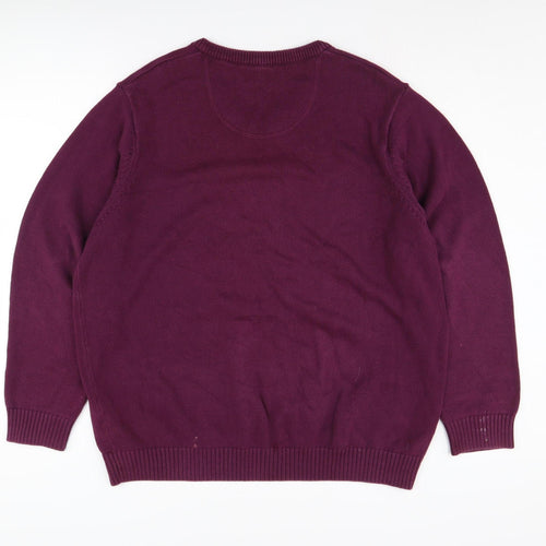 Maine New England Men's Purple V-Neck Jumper L
