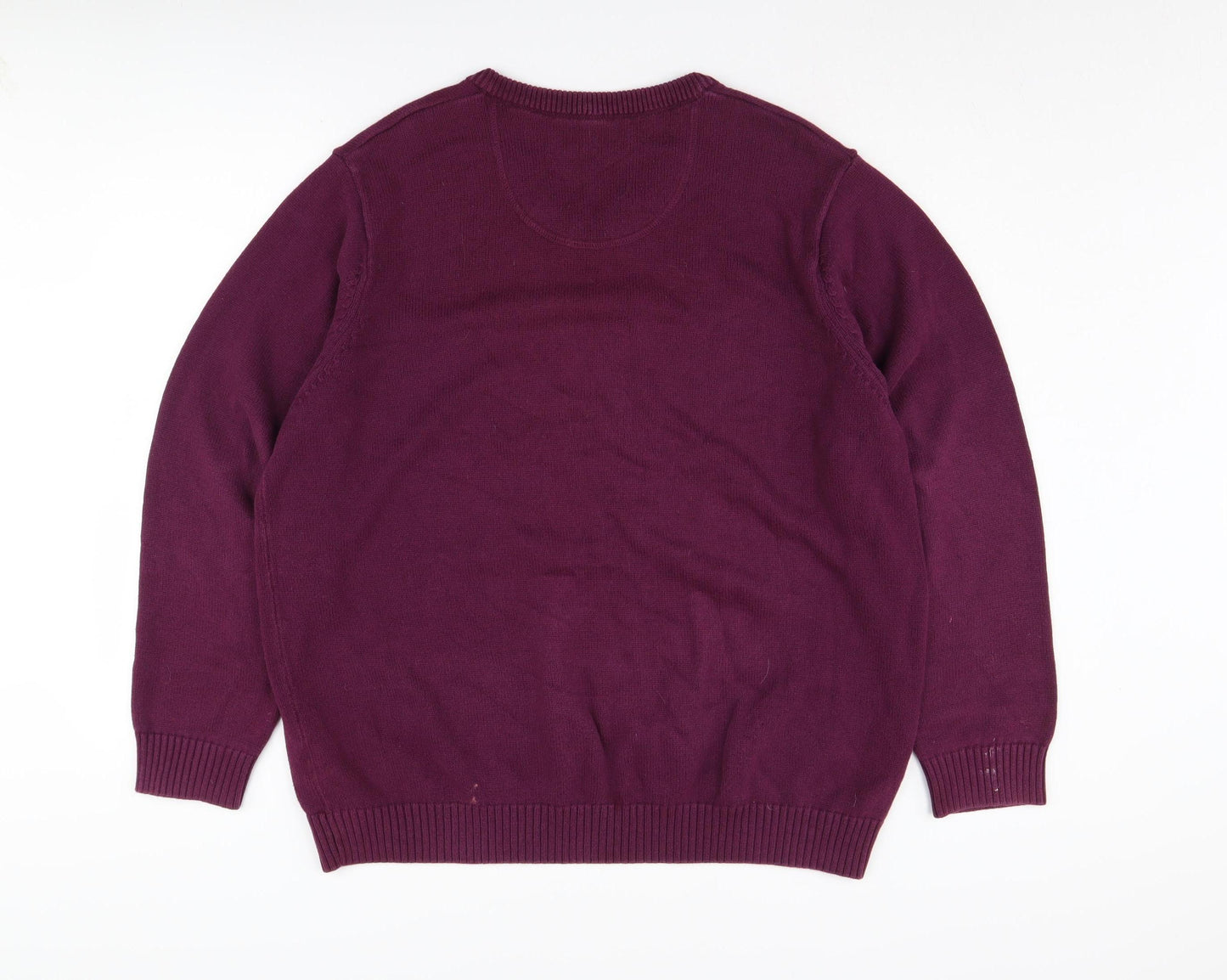 Maine New England Men's Purple V-Neck Jumper L