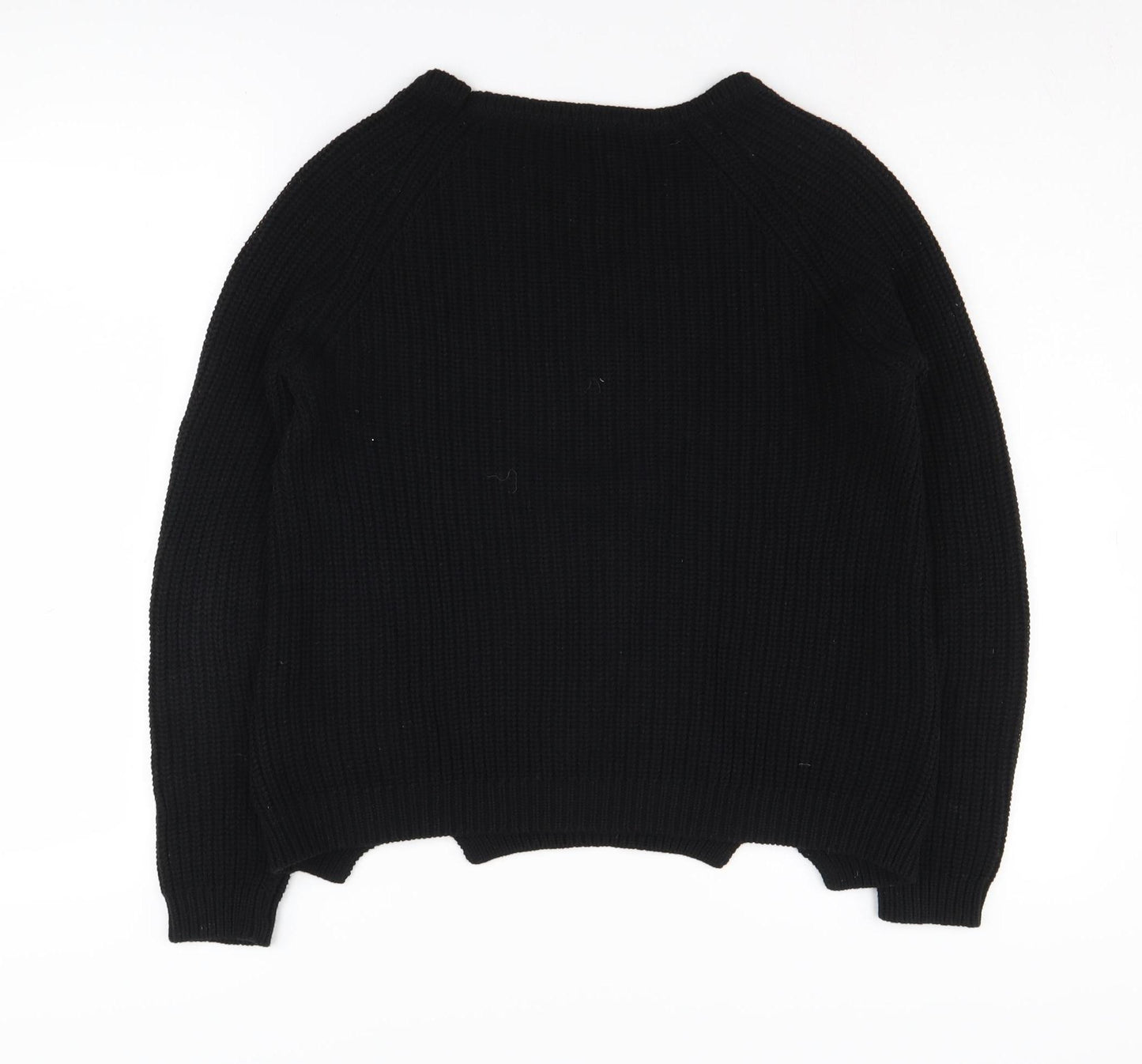 French Connection Women's Black Chunky-Knit Jumper S