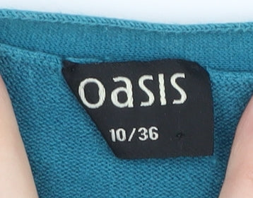 Oasis Women's Blue Cotton Cardigan Size 10 V-Neck