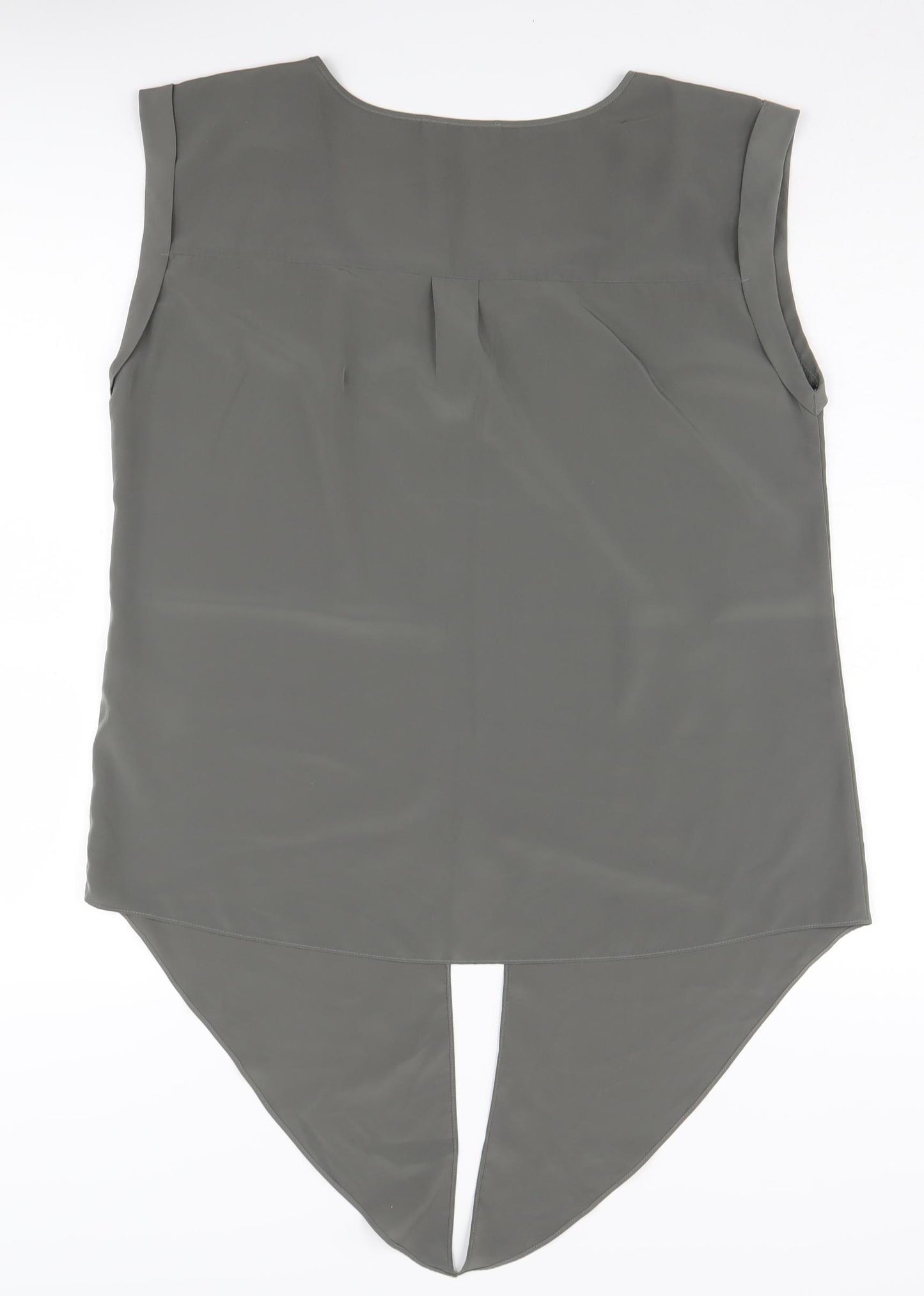 Oasis Women's Grey Sleeveless Basic Blouse Size 14