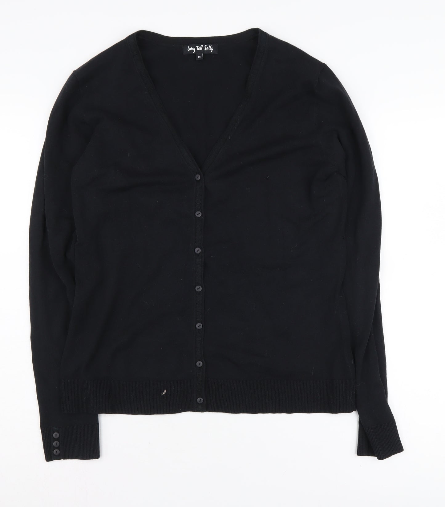 Long Tall Sally Women's Black Cardigan Size 14