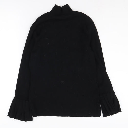 Laura Ashley Women's Black Mock Neck Pullover, Size 10