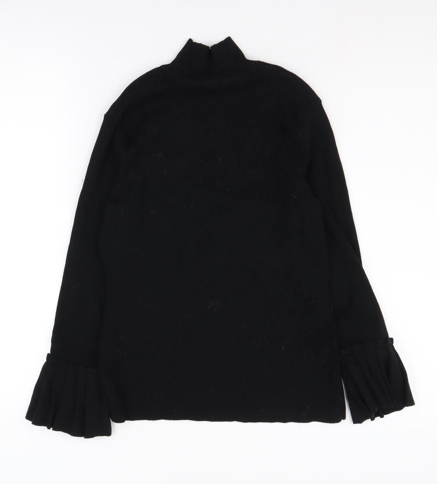 Laura Ashley Women's Black Mock Neck Pullover, Size 10