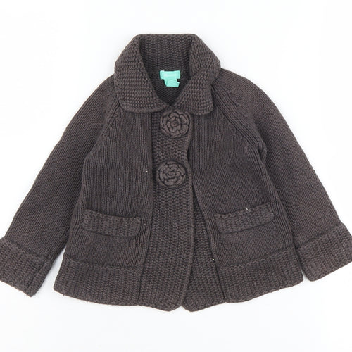 Monsoon Brown Girls' Cardigan 3-4 Years - Warm & Stylish