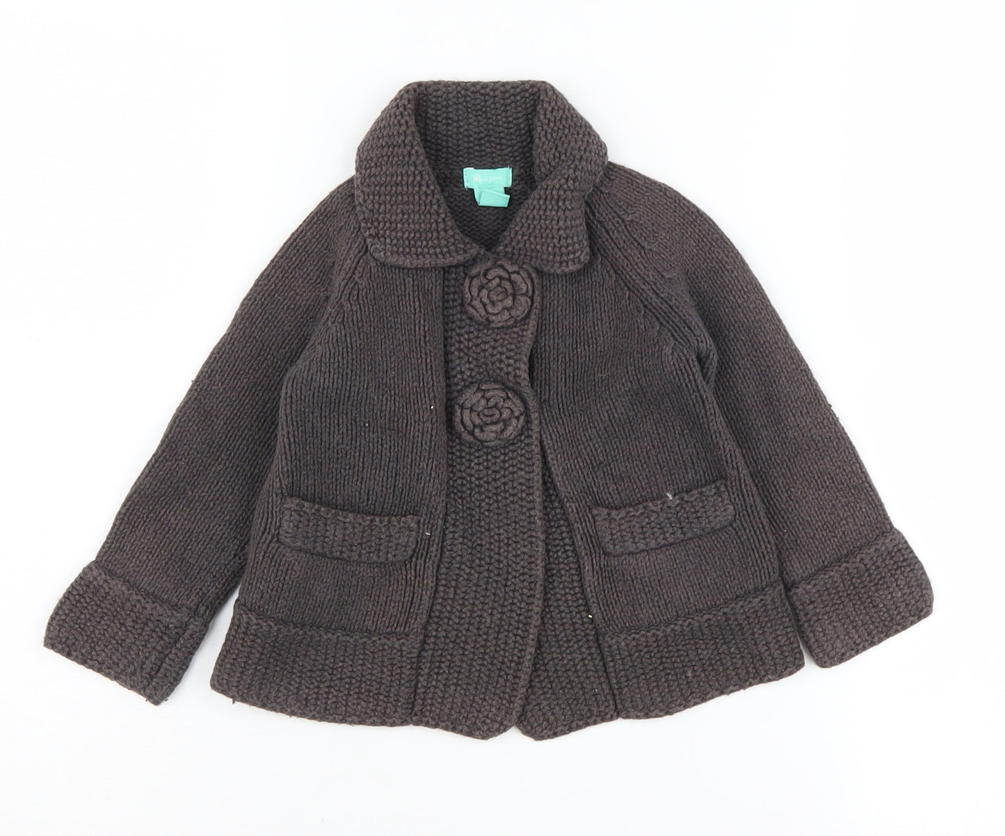 Monsoon Brown Girls' Cardigan 3-4 Years - Warm & Stylish