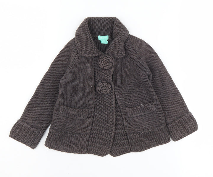 Monsoon Brown Girls' Cardigan 3-4 Years - Warm & Stylish