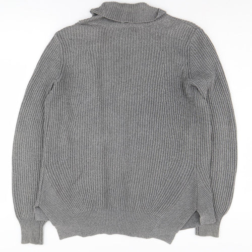 Silence + Noise Women's Grey Cardigan M, Autumn Knit