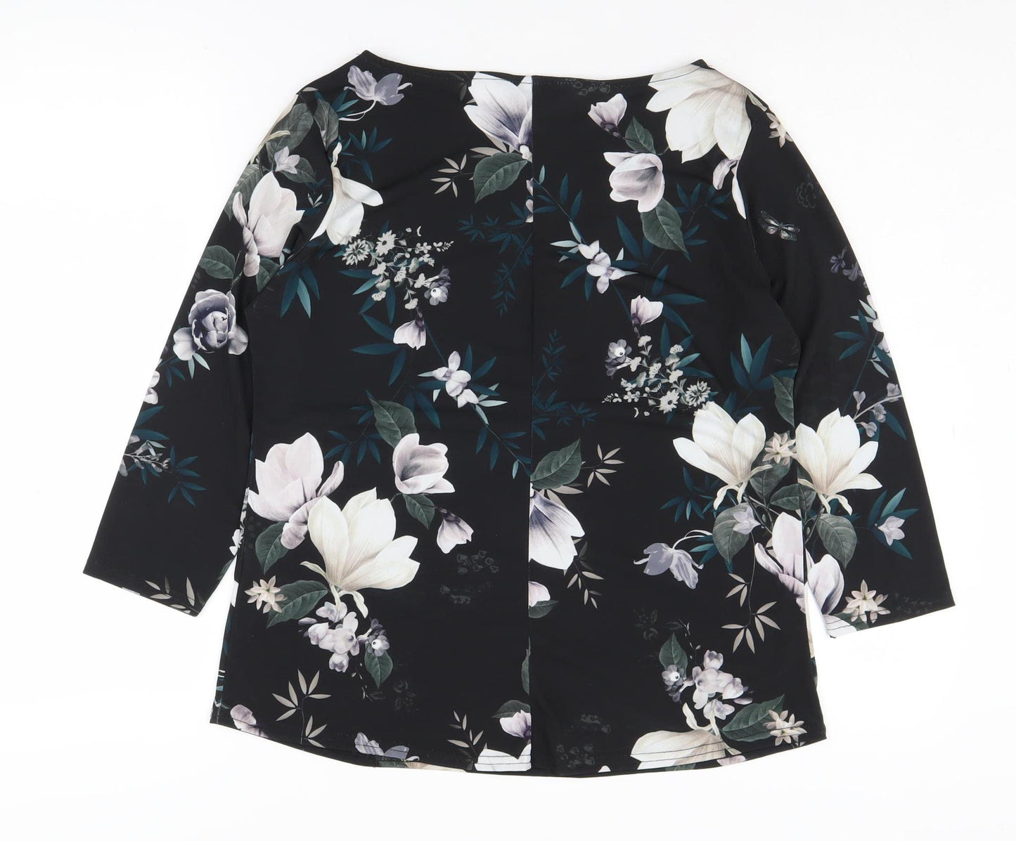 Lipsy Women's Black Floral Tunic Blouse, Size 12