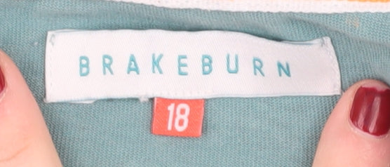 Brakeburn Women's Blue Geometric Dress Size 18