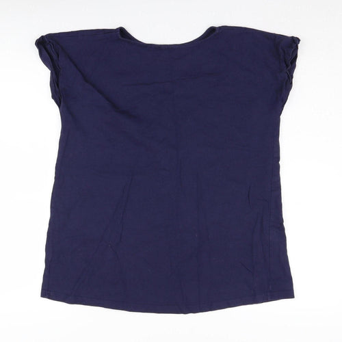 JoJo Maman Bébé Women's Blue S Basic T-Shirt