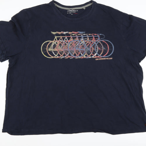 Hammond & Co Men's Blue Graphic Print T-Shirt 5XL