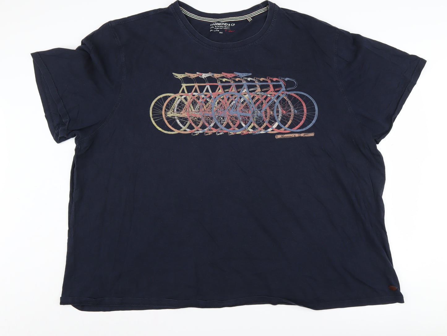 Hammond & Co Men's Blue Graphic Print T-Shirt 5XL