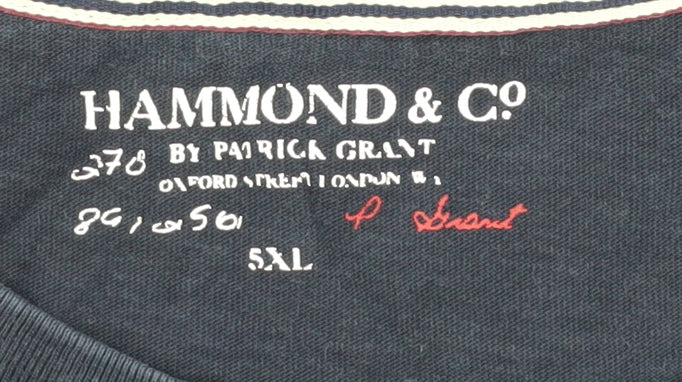 Hammond & Co Men's Blue Graphic Print T-Shirt 5XL