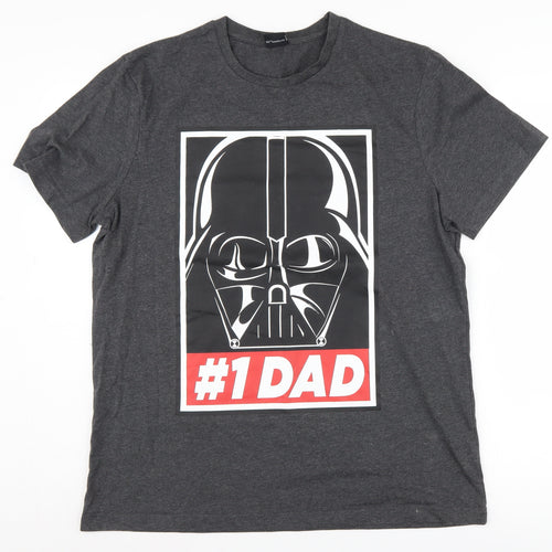 Star Wars Men's Grey Darth Vader T-Shirt M