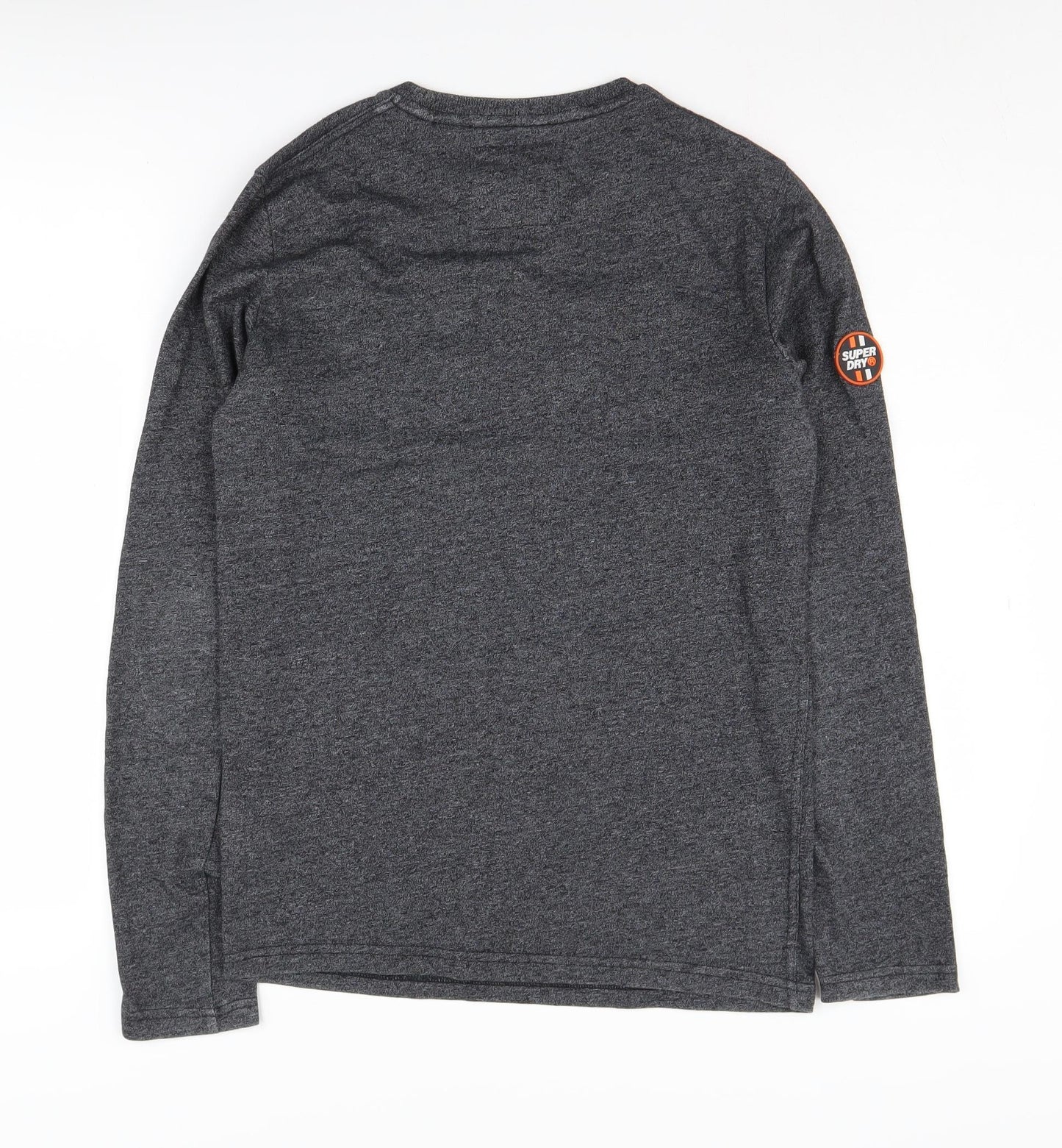 Superdry Men's XS Grey Long Sleeve Logo T-Shirt