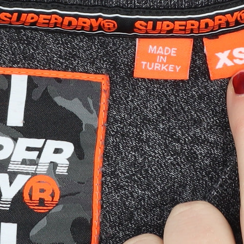 Superdry Men's XS Grey Long Sleeve Logo T-Shirt