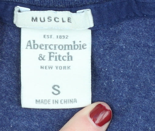 Abercrombie & Fitch Blue Men's S Cotton T-Shirt