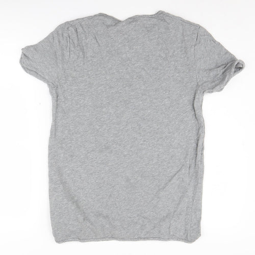 American Vintage Women's Grey M Basic Cotton T-Shirt