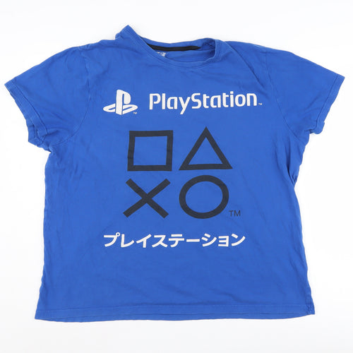PlayStation Men's Blue XL Gaming Graphic T-Shirt