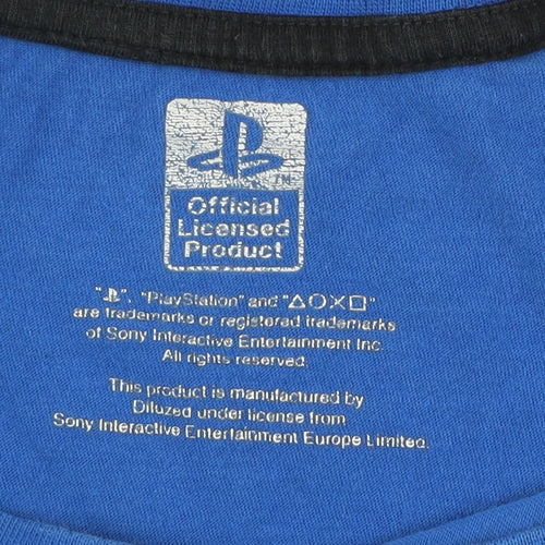 PlayStation Men's Blue XL Gaming Graphic T-Shirt