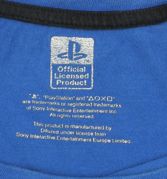 PlayStation Men's Blue XL Gaming Graphic T-Shirt