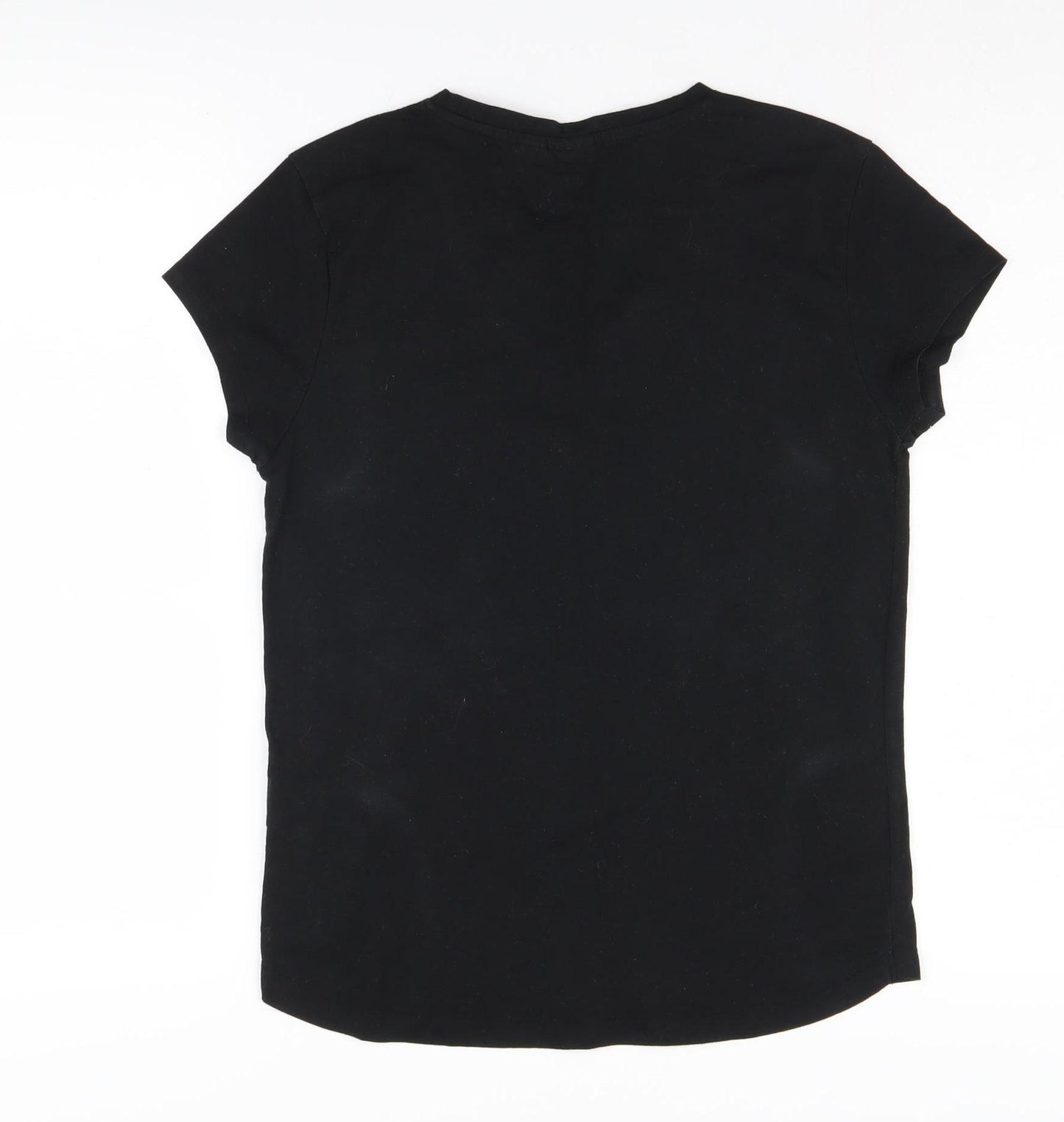 LA Gear Women's Black V-Neck T-Shirt Size 10