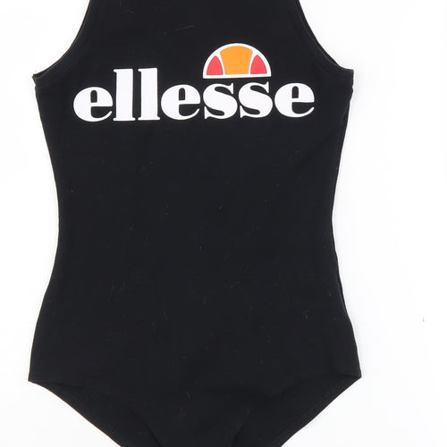 Ellesse Women's Black Bodysuit Size 6 - Comfort & Stretch