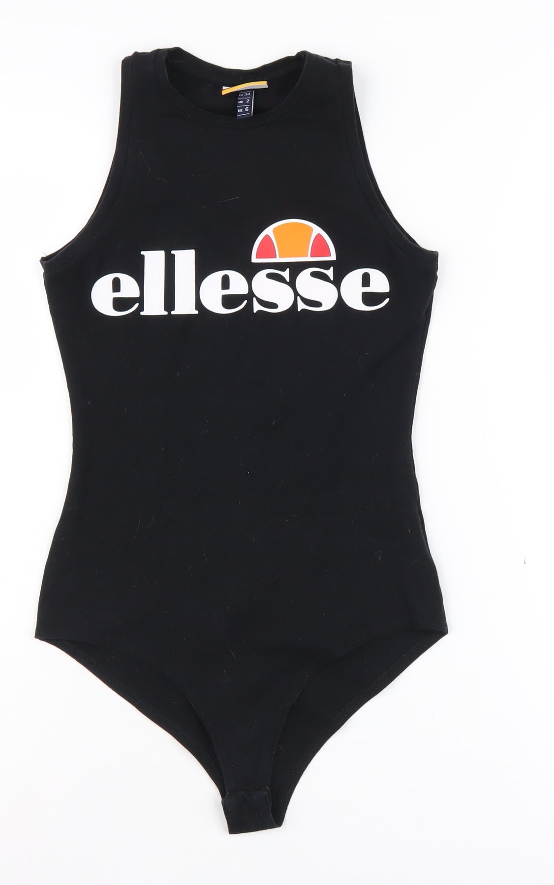 Ellesse Women's Black Bodysuit Size 6 - Comfort & Stretch