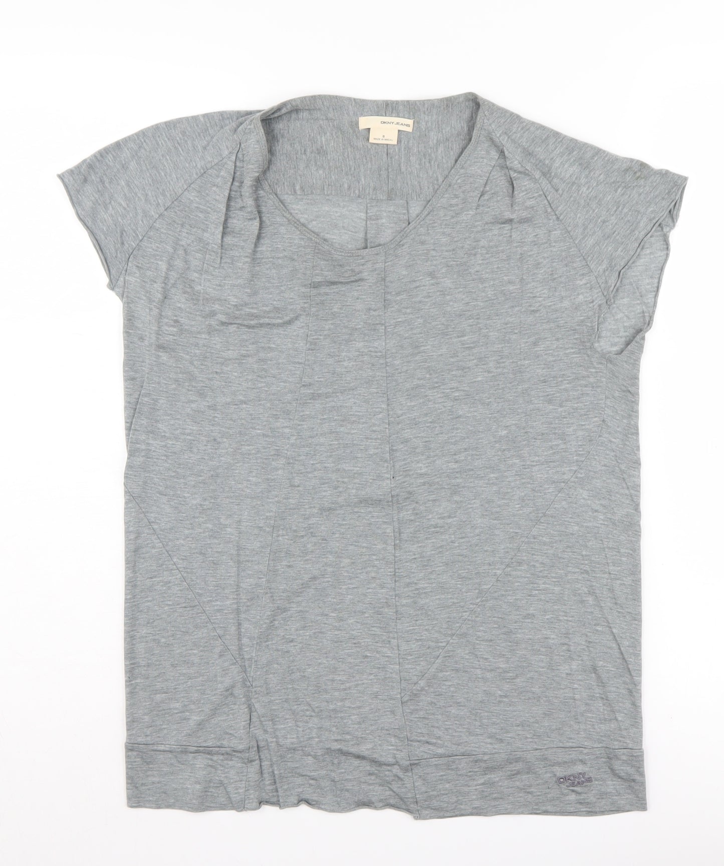 DKNY Jeans Women's Grey Short Sleeve Jersey T-Shirt