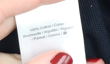 Fred Perry Men's Black Polo Shirt, XL, Collared Logo