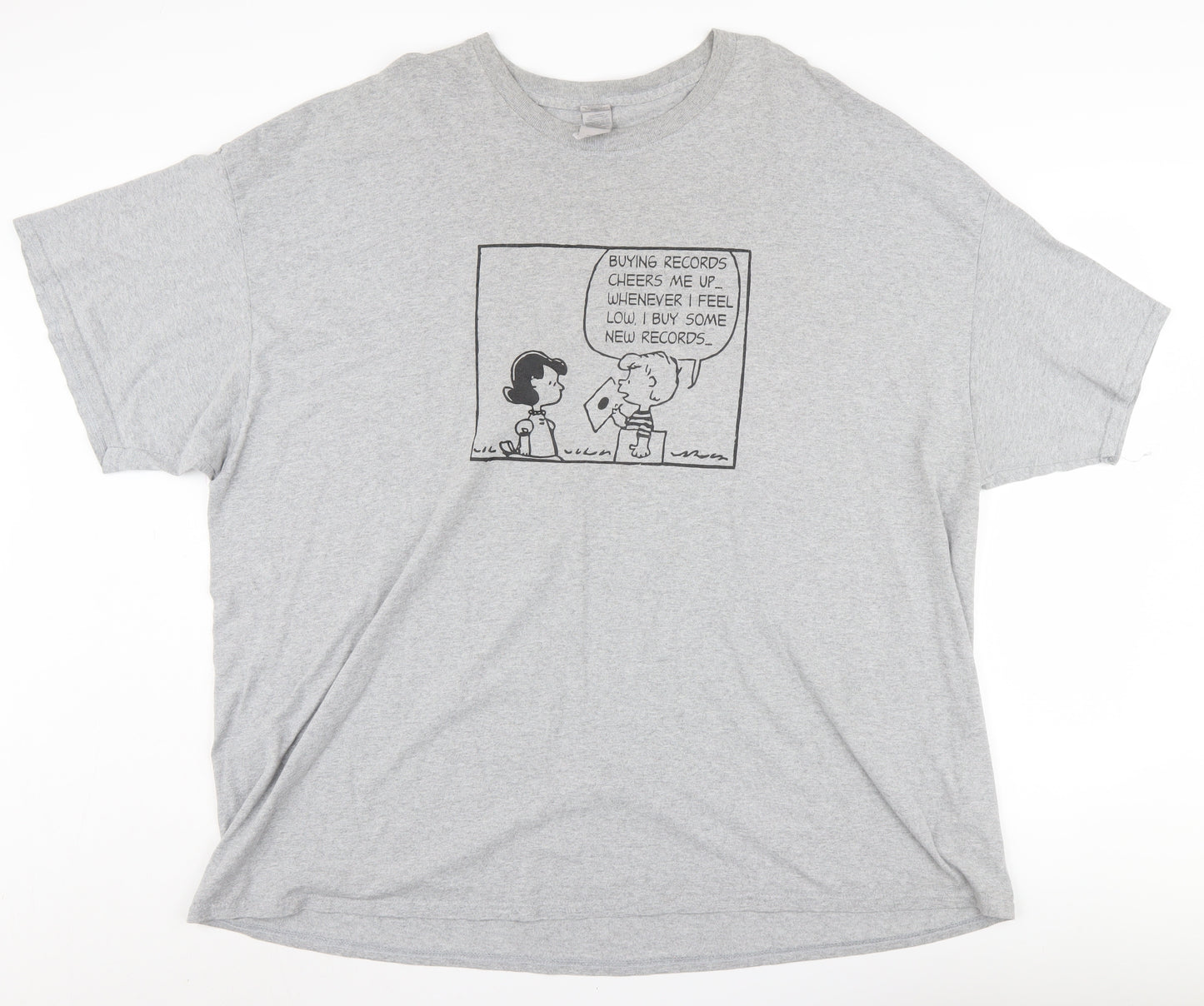 Gildan Men’s Grey Peanuts 4XL Graphic T-Shirt