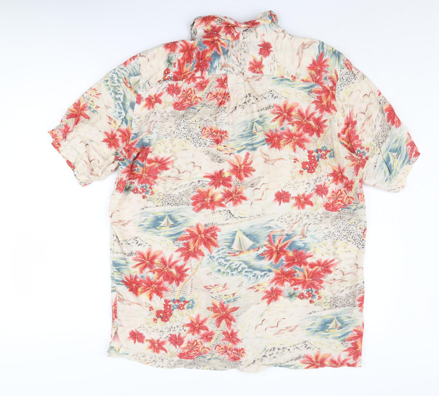 Lands' End Men's Multicoloured Hawaiian Shirt M