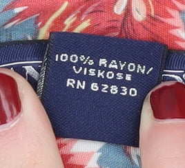 Lands' End Men's Multicoloured Hawaiian Shirt M