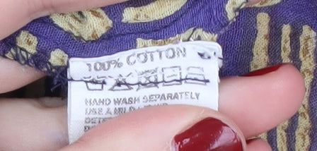 Monsoon Women's Multicoloured Geometric Cotton Dress Size 16