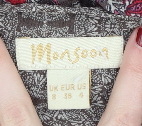 Monsoon Women's Multicoloured Floral Tunic, Size 8, Bohemian Style