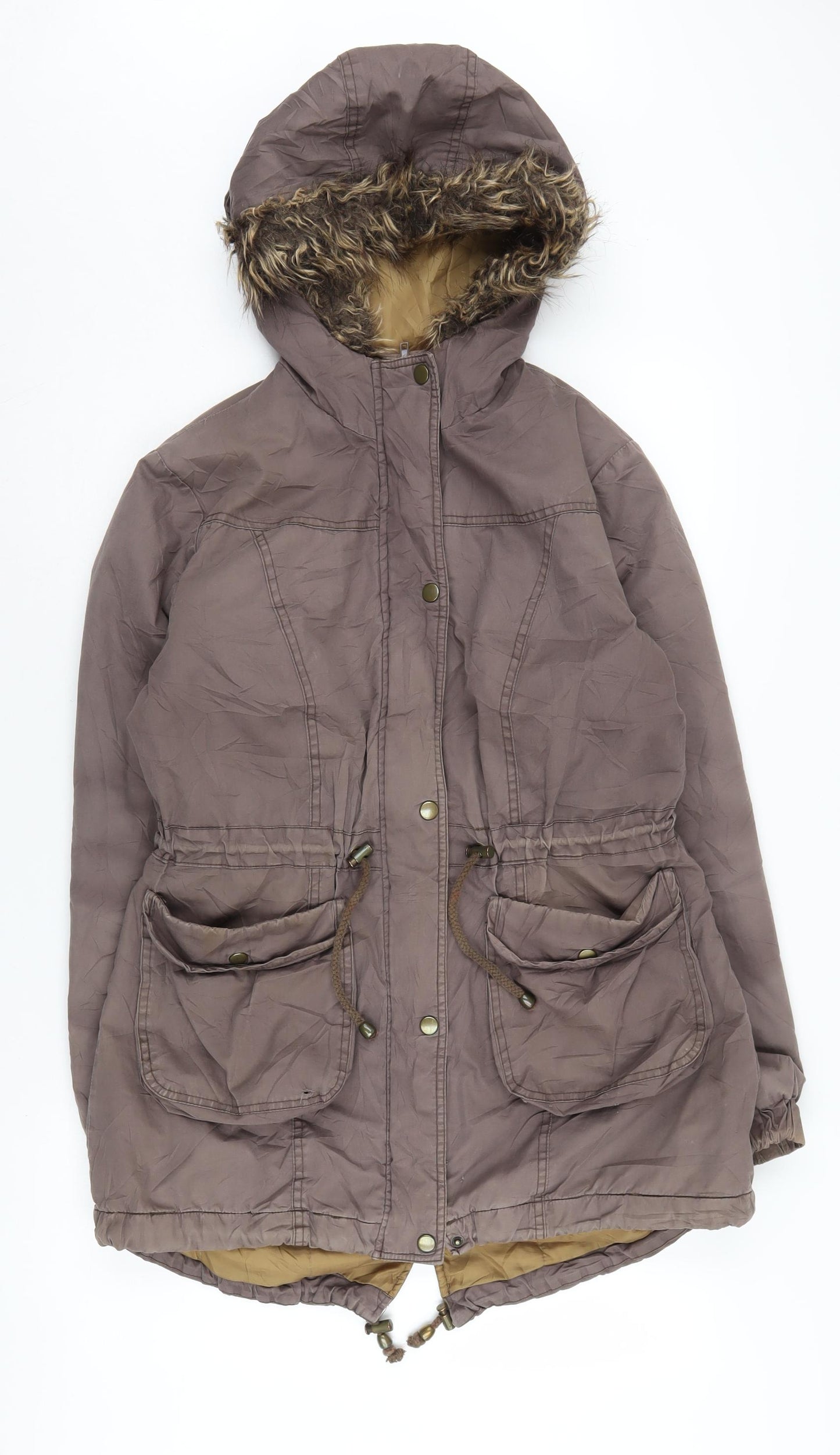 Outerwear Premium Collection Women's Brown Parka Jacket