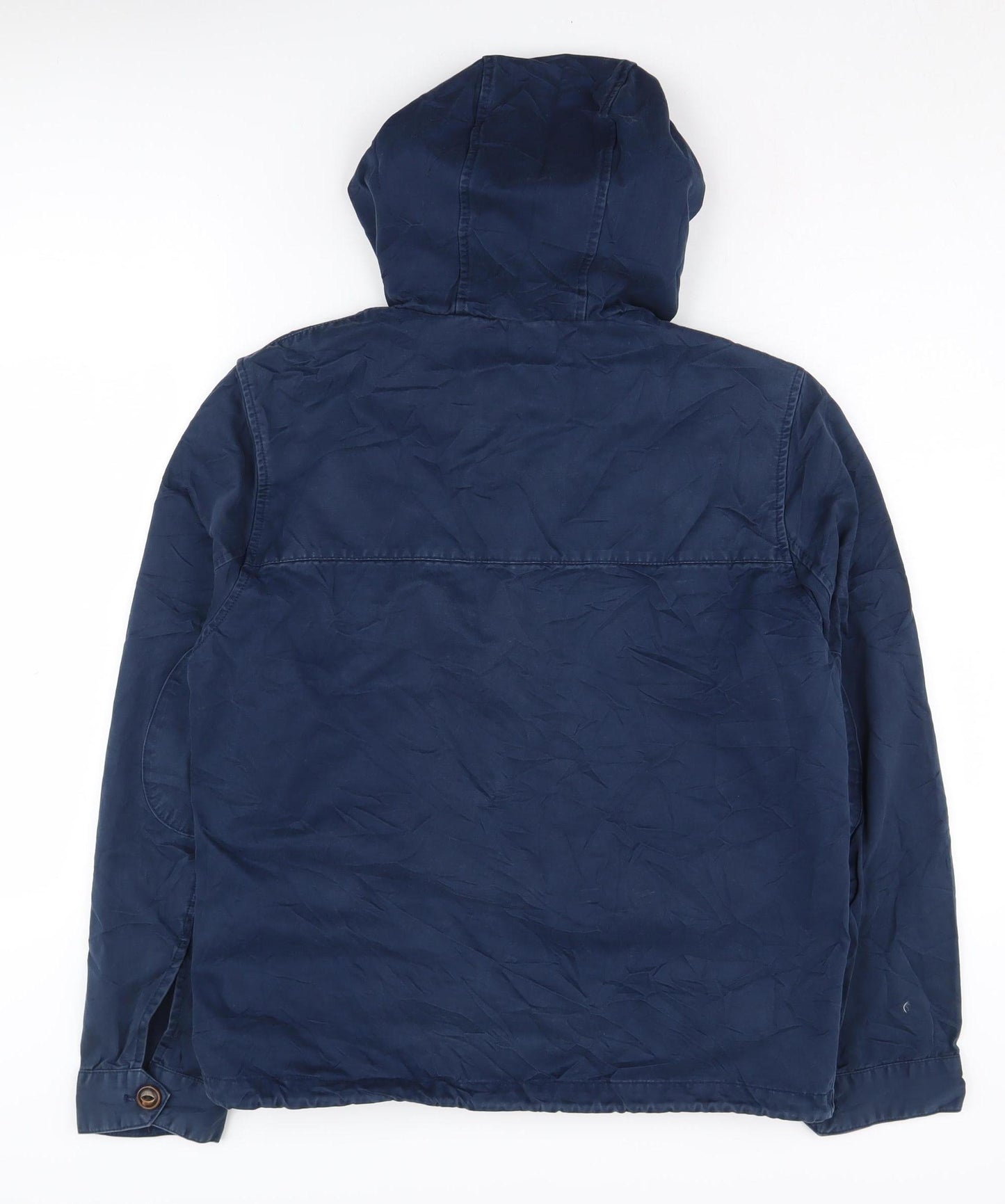 River Island Men's Blue Hooded Jacket Medium
