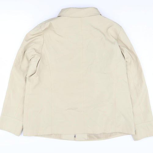 Bm Women's Beige Regular Fit Jacket, Size M, Casual