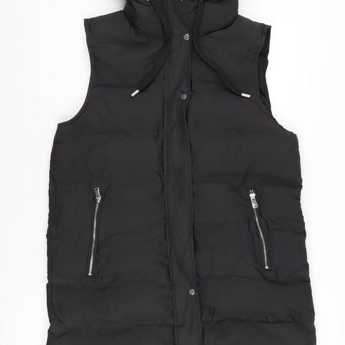Zara Women's Black Sleeveless Puffer Waistcoat M