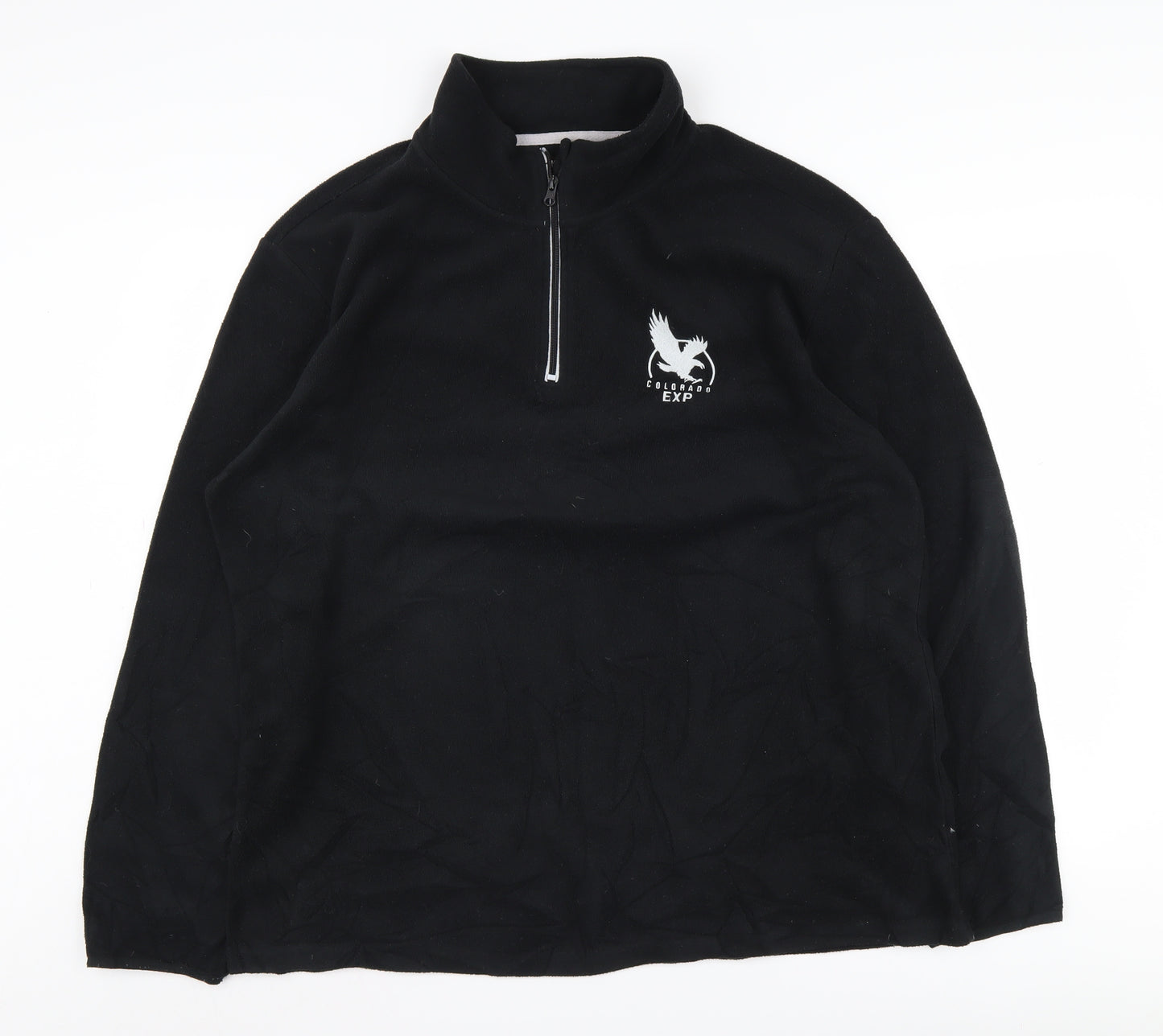 Atlasformen Men's Black 1/4 Zip Fleece Sweatshirt 2XL