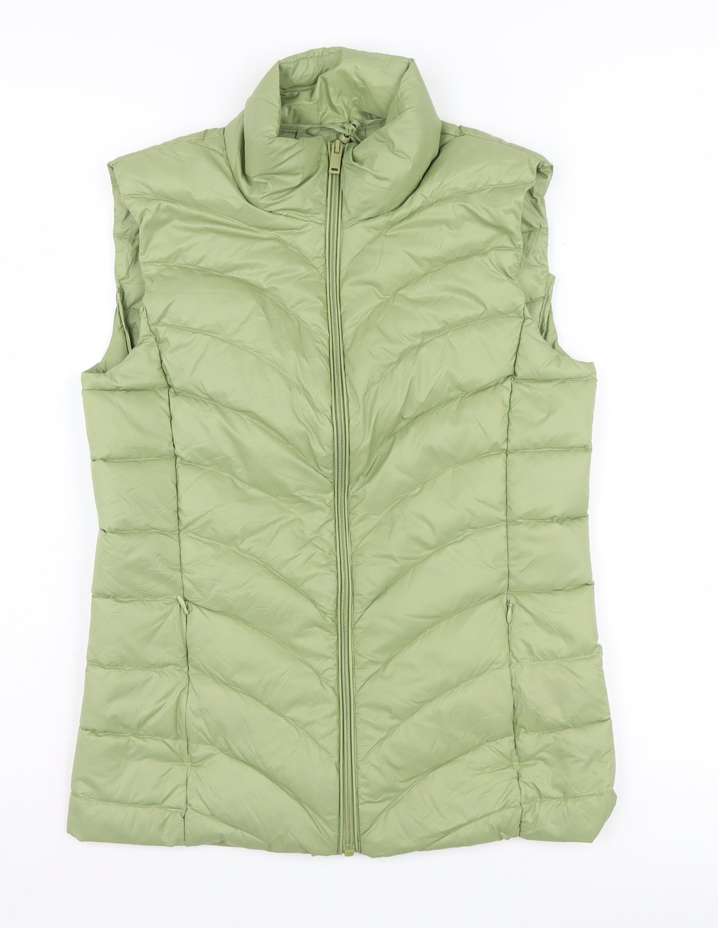 Marks and Spencer Women's Green Size 8 Puffer Waistcoat