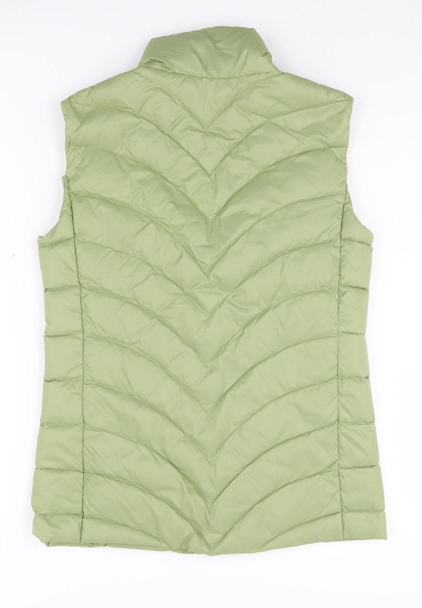 Marks and Spencer Women's Green Size 8 Puffer Waistcoat