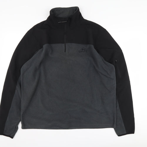 Snowdonia Men's Black XL 1/4 Zip Fleece Sweatshirt